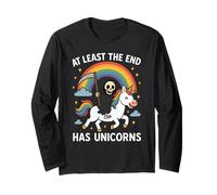 Al menos el final tiene unicornios Grim Reaper Funny Rainbow Manga Larga