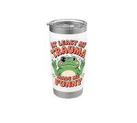 Al menos mi trauma me hizo divertido diseño de rana Vaso térmico de acero inoxidable de doble pared
