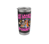 Al Menos Mi Trauma Me Hizo Divertido Diseño Esquelético Vaso térmico de acero inoxidable de doble pared
