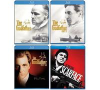 Al Pacino 4-Film Gangster Movie Blu-ray Collection: The Godfather Trilogy (The Godfather / The Godfather: Part II) / The Godfather: Part III) / Scarface