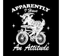 Al parecer tengo una actitud de cabra divertida Calcomanías de grabado 65.6x80.2cm Incluye kit de película de transferencia Blanco