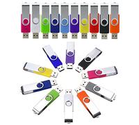 Al por mayor, lote, paquete a granel - 5X/10X/20 unidades de unidad flash USB metálicas, unidades de pulgar, unidades de memoria de almacenamiento plegables (1GB, 20 unidades)