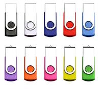 Al por mayor, lote, paquete a granel - 5X/10X/20 unidades de unidad flash USB metálicas, unidades de pulgar, unidades de almacenamiento plegables, memoria de datos, unidad de memoria en lápiz (2GB, 20