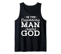 al principio el hombre creó a Dios Diseño para un hombre religioso Camiseta sin Mangas