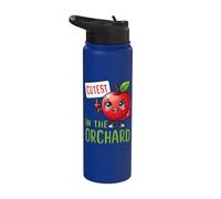Al recolector de manzanas más lindo del huerto le encanta recoger manzanas a los niños Stainless Steel Insulated Water Bottle