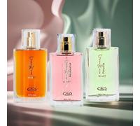 Al-Rehab - Juego de 3 - Choco Musk, Marshmallow & Pistachio de 50 ml - Eau de Parfum Spray - para hombre y mujer