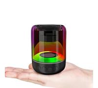 Al salama Mini Corán - Lámpara de altavoz transparente 3D con luz de onda de agua, Bluetooth 5.0, HD 360° sonido envolvente y graves, aplicación remota, 18 recitadores y 15 idiomas