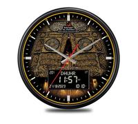 Al salama Reloj Azan, reloj de oración musulmán, reloj de pared Athan, reloj digital Azan para casa/oficina/mezquita (negro)