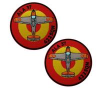 ALA 37 422 - Parches tácticos de la Fuerza Aérea Española de Aviones Militares, Emblemas de Moral Táctica para Chaquetas, Mochilas, Uniformes, Ropa, 8 cm