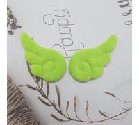 Ala de ángel de felpa para mujer, accesorio para el pelo de tela suave de doble cara, bonito y elegante, adorno para el cabello, 7,5 cm (verde claro)