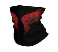 ala De La Bandera De Marruecos Mujer Hombre Bandana Multifunción Bufanda Tubular Elástica Calentador De Cuello para Deportes Moto Correr Senderismo