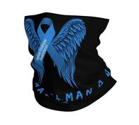 ala De La Cinta De Concientización sobre El Síndrome De Angelman Polainas De Cuello Durable Pasamontañas Viento Polvo Prueba Calentador De Cuello para Yoga Ciclismo Elástico Bandana