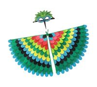 Ala de pájaros para niños, disfraz de Halloween | Ala plegable con gradiente de color | Ala de real a prueba de viento, colorido, alas de pájaros suaves para cosplay alas de pájaros coloridos par