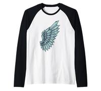 ala de Piedras Preciosas minerales de Camiseta Manga Raglan