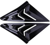 Ala de ventana del alerón del techo del coche Embellecedor rejilla de ventilación trasera para Civic Type R para Hatchback 2020-2021(Glossy black)