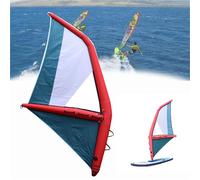 Ala de viento inflable de alta calidad, ala de aluminio, duradera, impermeable, portátil, para alas, cometa, surf, tabla de surf con accesorios completos y bolsa de transporte