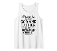 Alabado sea Dios Padre de Jesús Escritura 2 Corintios 1:3 Camiseta sin Mangas