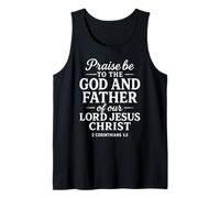 Alabado sea Dios Padre de Jesús Escritura 2 Corintios 1:3 Camiseta sin Mangas