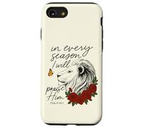 Alabado sea Él Cada Temporada Salmo 34:1 León Floral Carcasa para iPhone SE (2020) / 7 / 8