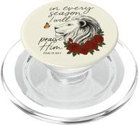 Alabado sea Él Cada Temporada Salmo 34:1 León Floral PopSockets PopGrip para MagSafe