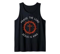 Alabado Sea el Señor Jesús Rey (Declaración de Dios Cristiano) Camiseta sin Mangas