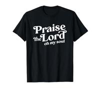 Alabado Sea el Señor Oh My Soul Worship Leader Christian Camiseta gráfica económica, Hombre, Negro, S