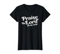 Alabado Sea el Señor Oh My Soul Worship Leader Christian Camiseta gráfica económica, Mujer, Negro, XS