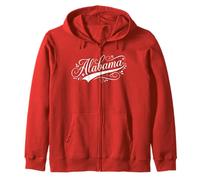 Alabama Floral Script Heart State Pride Feminine Design Sudadera con Capucha