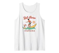 Alabama Gulf Shores Surfer AL Surfing Beach Vacaciones Camiseta sin Mangas