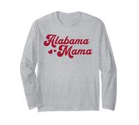 Alabama Mama Southern State Pride Cute Alabama Mom Manga Larga
