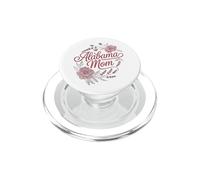 Alabama Mom Cursive Red Floral Design Cute PopSockets PopGrip para MagSafe