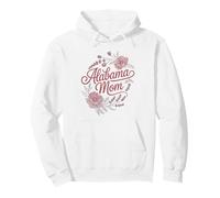 Alabama Mom Cursive Red Floral Design Cute Sudadera con Capucha