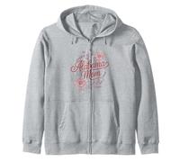 Alabama Mom Cursive Red Floral Design Cute Sudadera con Capucha
