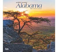 Alabama Wild & Scenic 2025 12 X 24 Inch Monthly Square Wall Calendar Plastic-Free