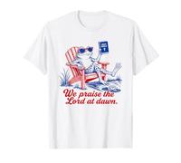 Alabamos al Señor Al Amanecer Rana Cristiano Divertido Camiseta