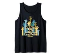 Alabanza y Adoración Manos Fe Cristiana Inspiración Religiosa Camiseta sin Mangas