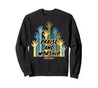 Alabanza y Adoración Manos Fe Cristiana Inspiración Religiosa Sudadera