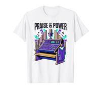 Alabanza y Poder Adoración Iglesia Música Cristiana Ministerio Sonido Camiseta