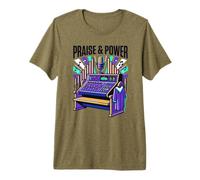 Alabanza y Poder Adoración Iglesia Música Cristiana Ministerio Sonido Camiseta Premium