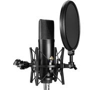 ALABS Micrófono AC88 XLR para podcast, micrófono de estudio de condensador profesional con diafragma grande de 25 mm, montaje de choque, filtro pop para transmisión, podcasting, voz y grabación.