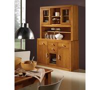 Alacena 3 Puertas Pino Macizo, Color Cerezo , medidas 187x130x42