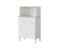 Alacena cocina colin 2 puertas blanco artik (blanco mate) - roble canadian 72 x 126 x 40 cm