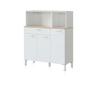 Alacena cocina colin 3 puertas blanco artik (blanco mate) - roble canadian 108 x 126 x 40 cm
