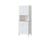 Alacena cocina colin 4 puertas blanco artik (blanco mate) - roble canadian 72 x 186 x 40 cm