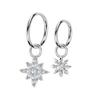 ALACLO 2 aretes de aro colgantes de 16 g, joyería para mujeres y hombres, G23, lóbulo de hélice, caracola, daith, cartílago, joyería de sol