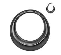 ALACLO Aro de acero inoxidable 316L para tabique para mujer, aretes de acero inoxidable de 16 G, anillos de nariz para hombres, aro de cartílago para hélice, rook, daith, tragus, hipoalergénicos, 16