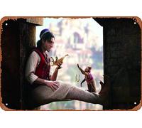 Aladdin 2019 - Cartel de estaño vintage de metal para decoración de pared para hogar, hotel, cafeterías, regalo de 8 x 12 pulgadas