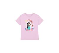 Aladdin Birthday Princess with Jasmine and Abu Girls T Shirt Camiseta, Rosa, 9-10 Años para Niñas