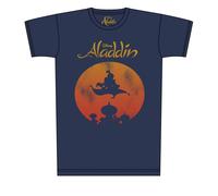 Aladdin Camiseta diseño alfombra mágica estilo desgastado para hombre (NS5223)