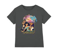 Aladdin Disney Jasmine, Abu, Rajah, Genie Are Ready For Adventure Camiseta Infantil, Carbón, 12-13 A
